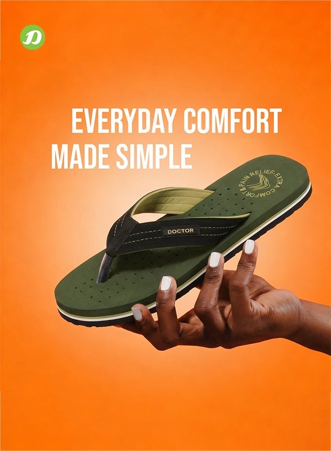 DOCTOR EXTRA SOFT Comfort Flip Flops for Men | Soft Cushion Lightweight Outdoor Daily Wear Sport Comfortable Casual Anti Slip Slippers |Doctor Extra Soft D-28 - Image 2